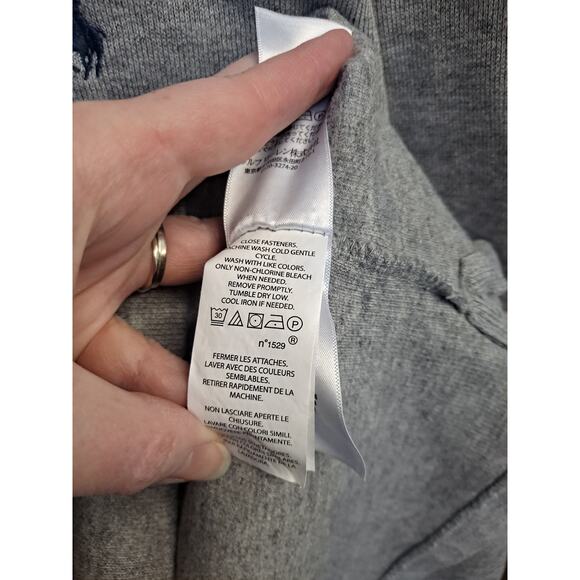 Polo Ralph Lauren Gray Heathered Cotton Quarter Zip Pullover Sweatshirt Size XL - Picture 8 of 10